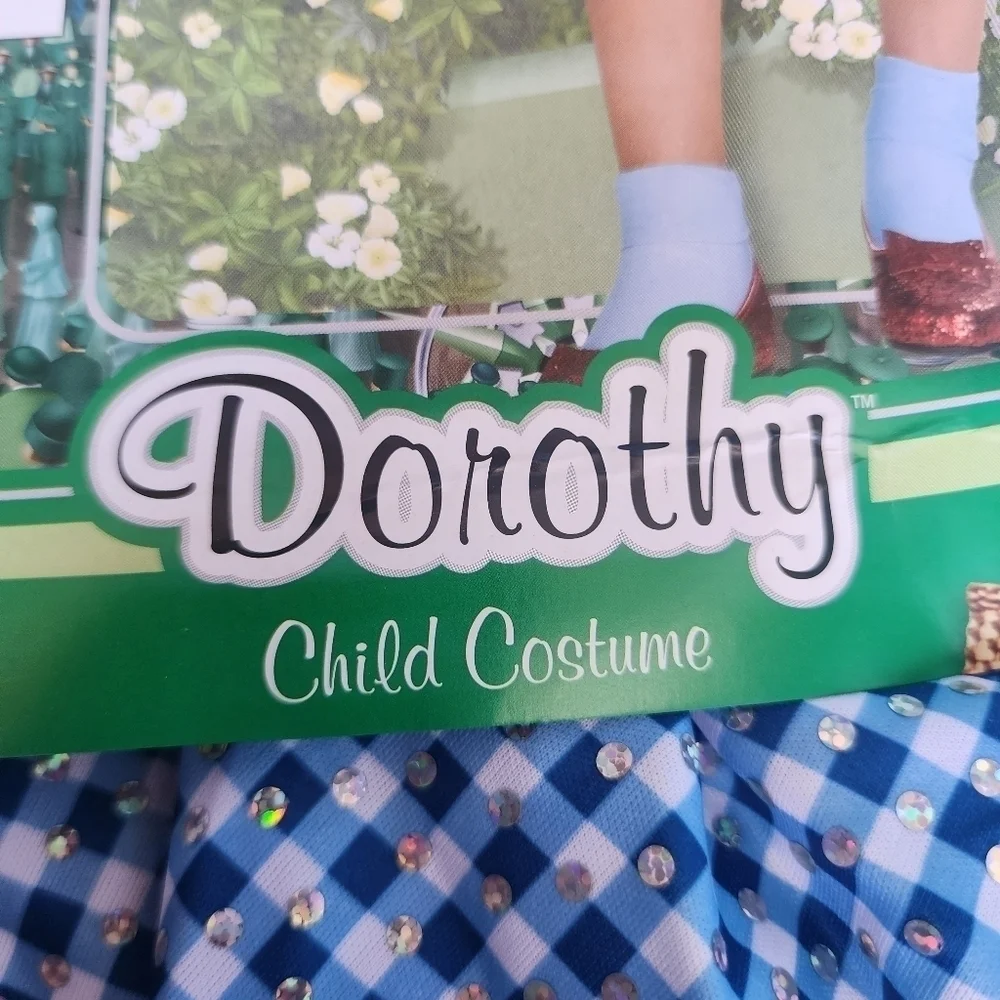 NWT Dorothy Wizard of OZ Halloween Costume Cosplay Child's Small 3-4 Years New